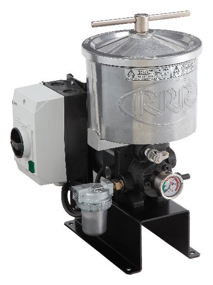 Triple R SE100-ST off-line oil cleaner, compact unit with motor and pressure gauge